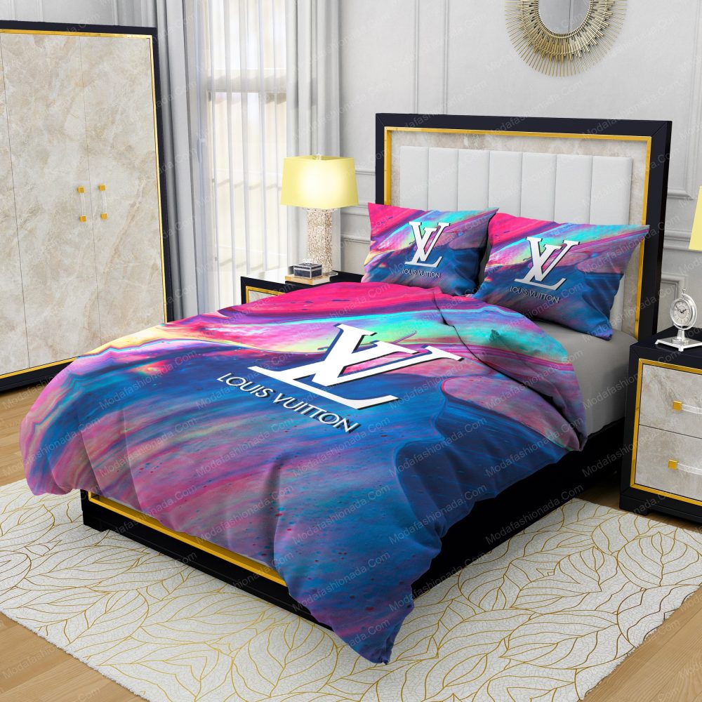 Louis Vuitton Paint Smudge Textured Background Bedding Sets