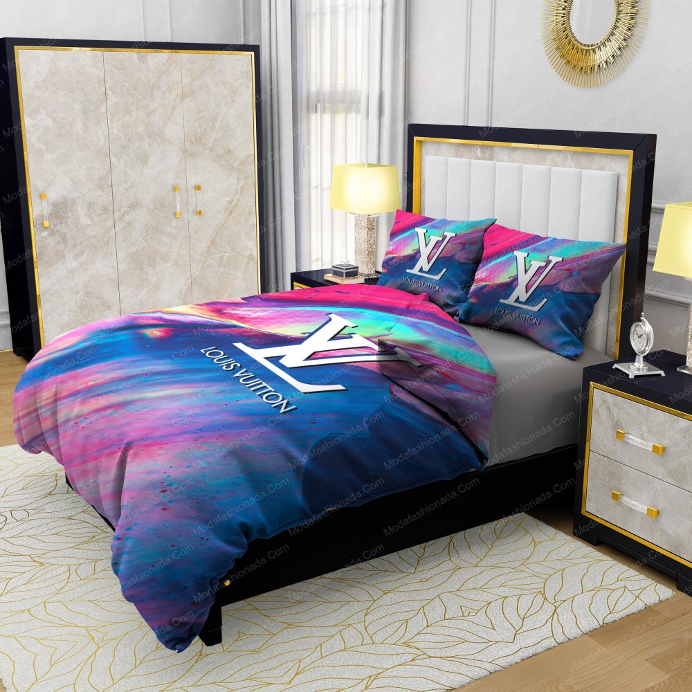 Louis Vuitton Paint Smudge Textured Background Bedding Sets