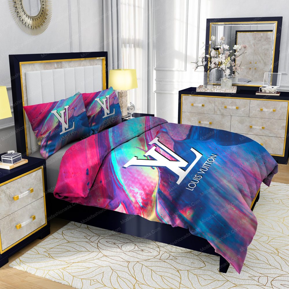 Louis Vuitton Paint Smudge Textured Background Bedding Sets