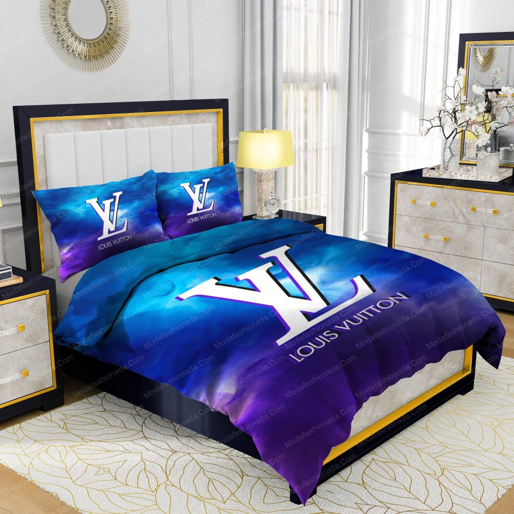 Louis Vuitton Watercolor Background Bedding Sets