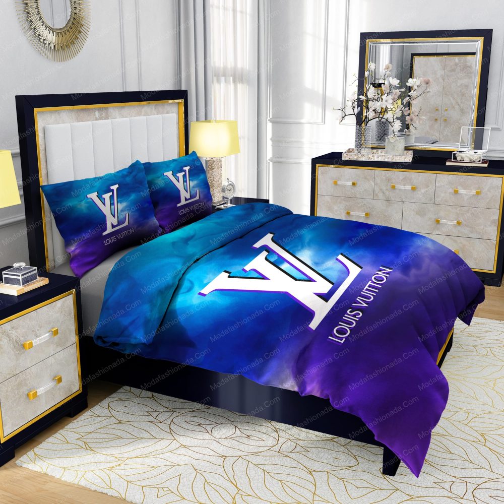 Louis Vuitton Watercolor Background Bedding Sets
