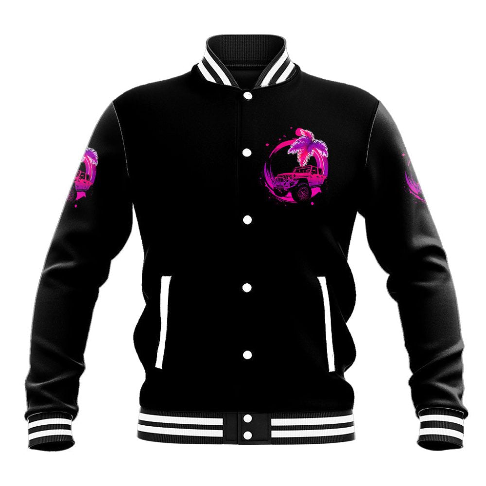 Jeep Beach Baseball Jacket Vibe Pink Style Lt6