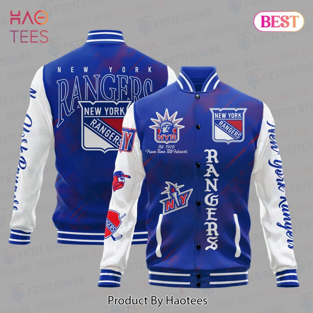 New York Rangers Varsity Jacket - Stylish, Warm &amp; Perfect For Fans!