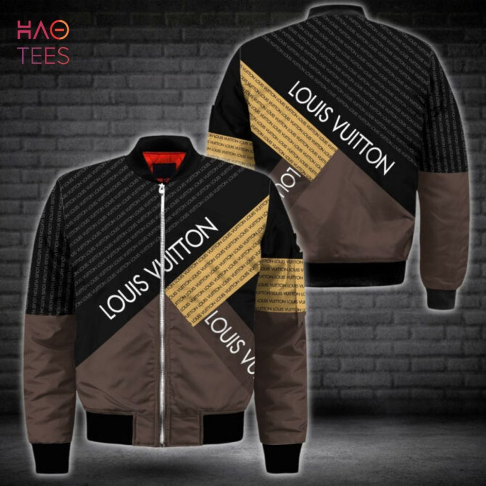 The Best Louis Vuitton Luxury Brand Brown Black Gold Bomber Jacket Limited Edition