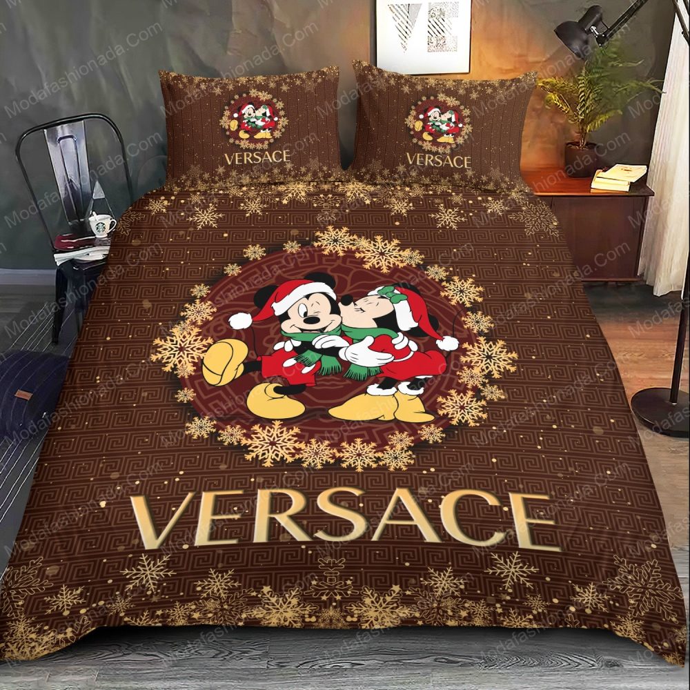Mickey And Minnie Versace Merry Christmas Bedding Sets