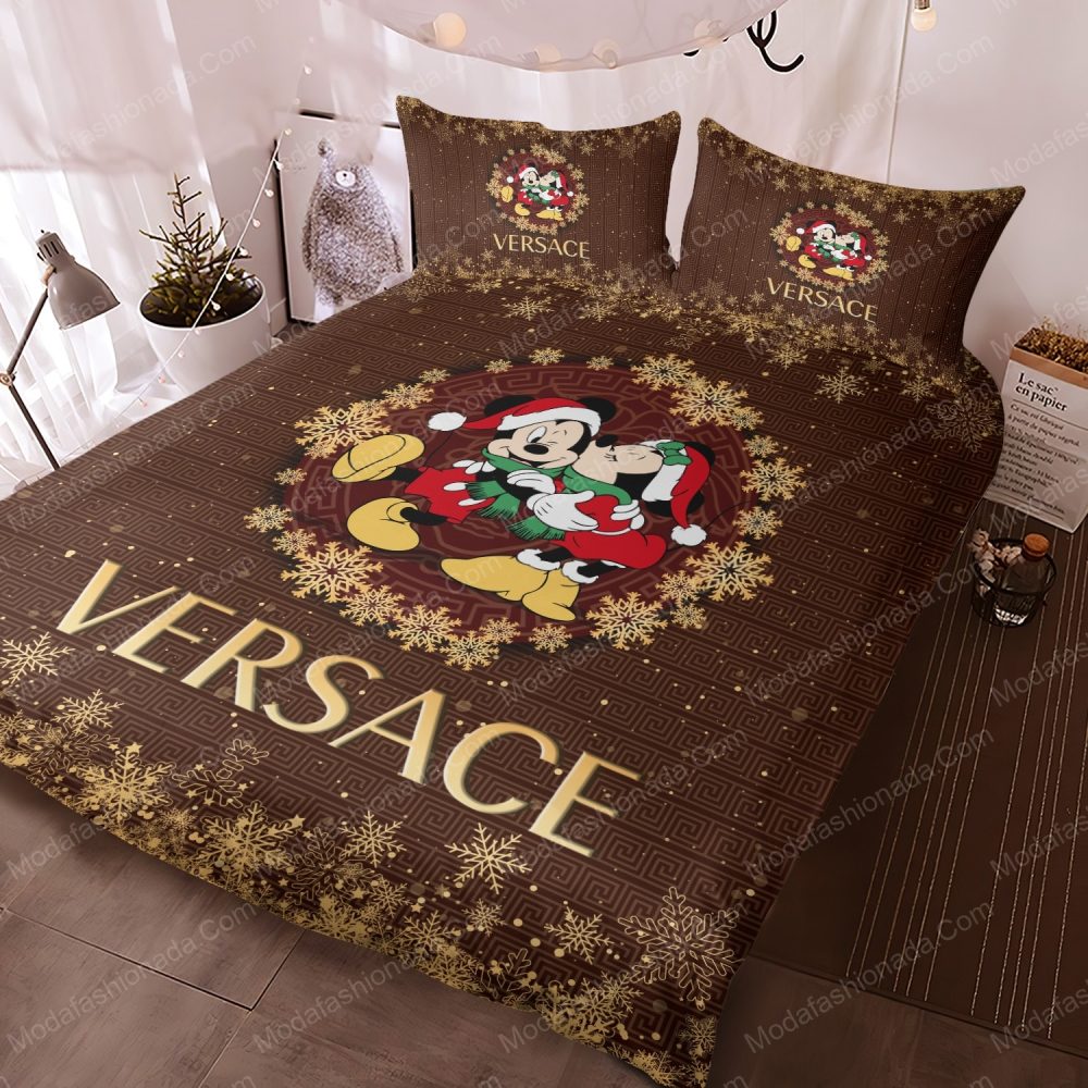 Mickey And Minnie Versace Merry Christmas Bedding Sets