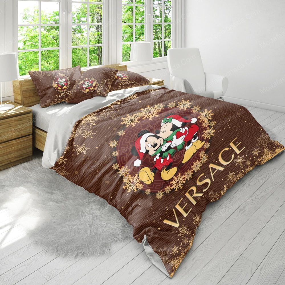 Mickey And Minnie Versace Merry Christmas Bedding Sets