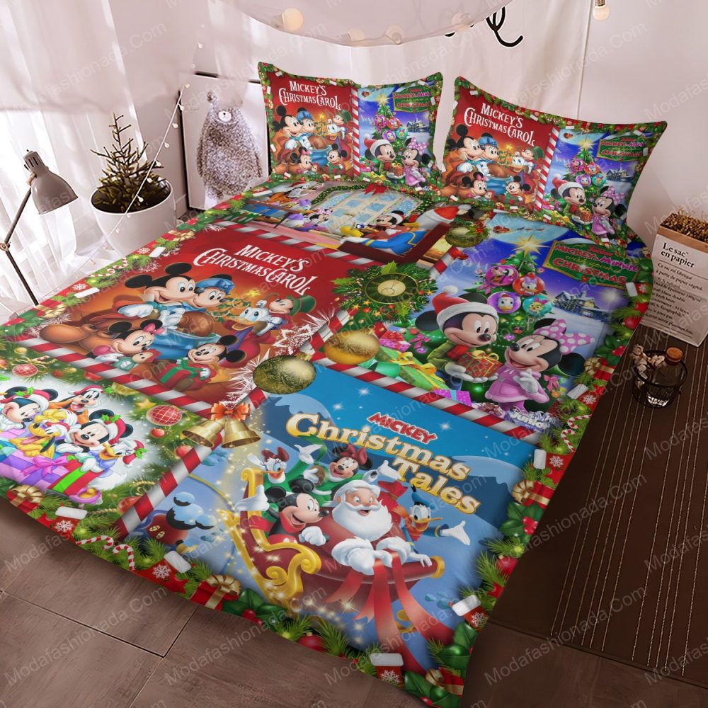 Cozy Disney Christmas Bedding Set - Mickey &amp; Friends Holiday Magic For Kids