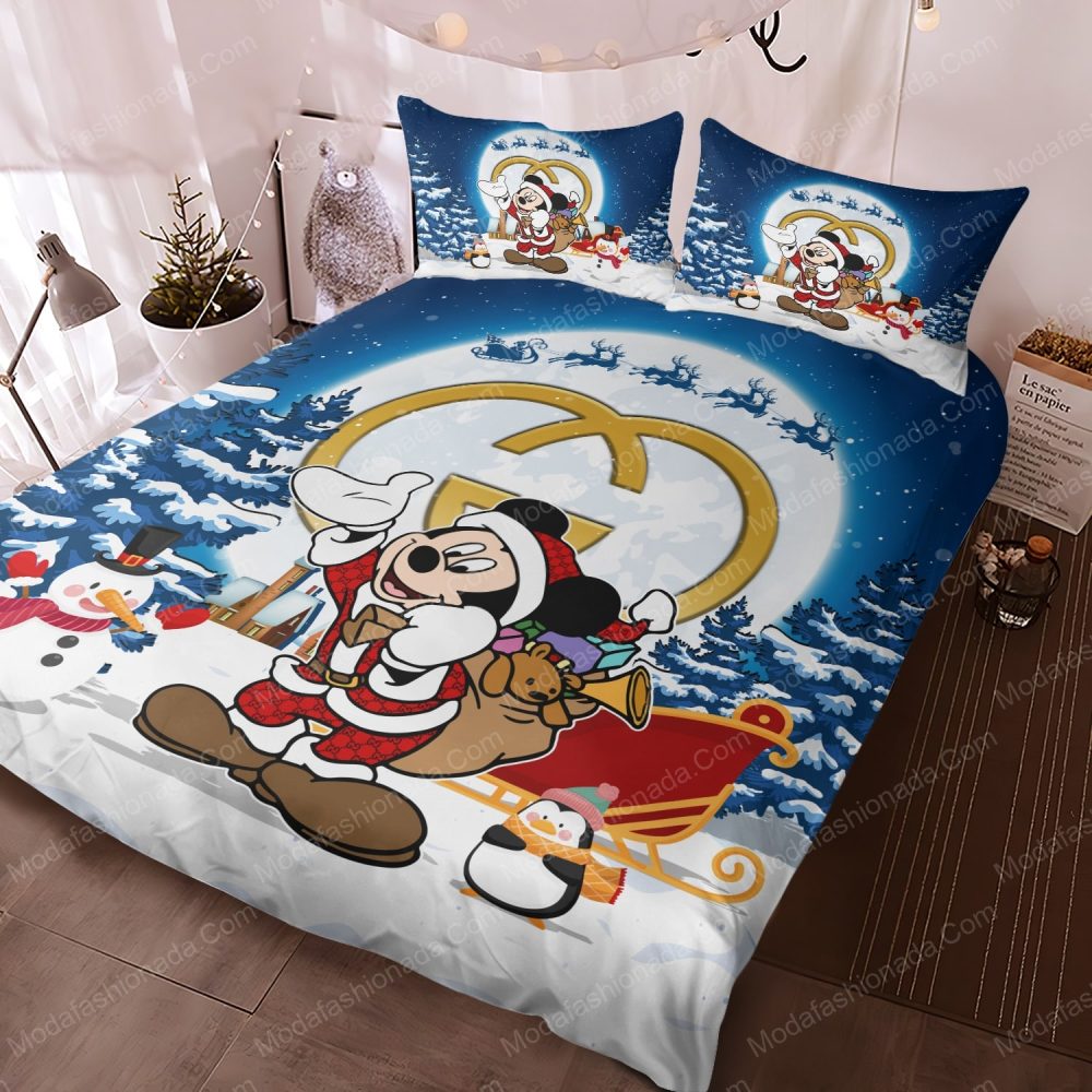 Festive Cartoon Christmas Bedding Set - Holiday Comforter &amp; Pillowcases