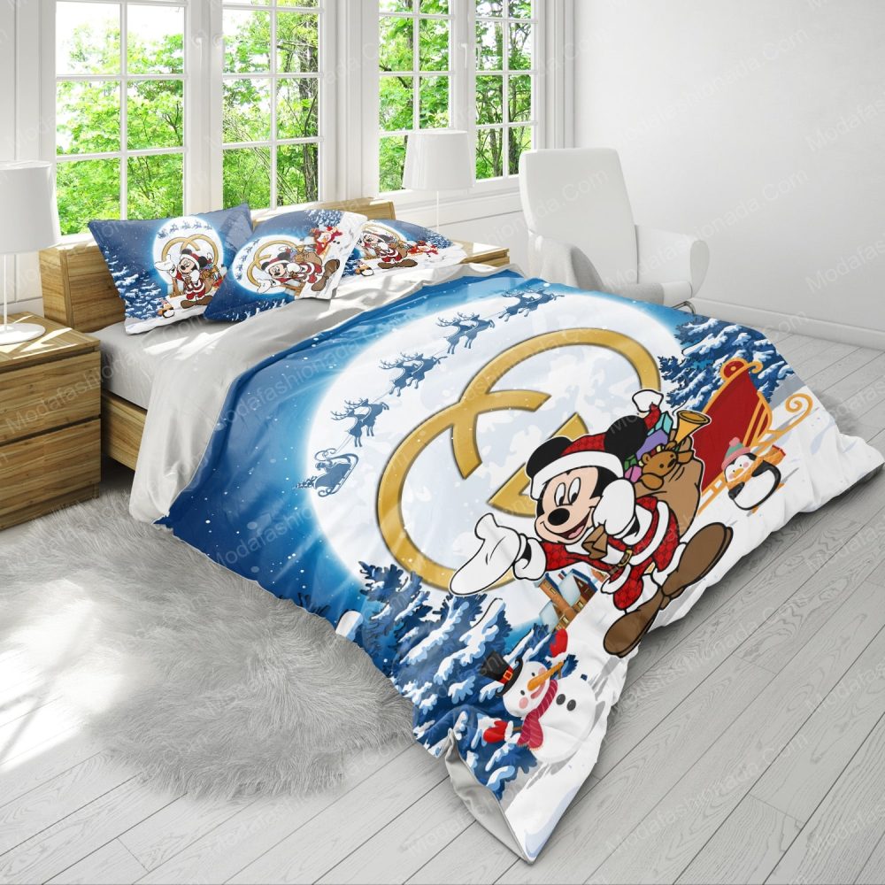 Festive Cartoon Christmas Bedding Set - Holiday Comforter &amp; Pillowcases