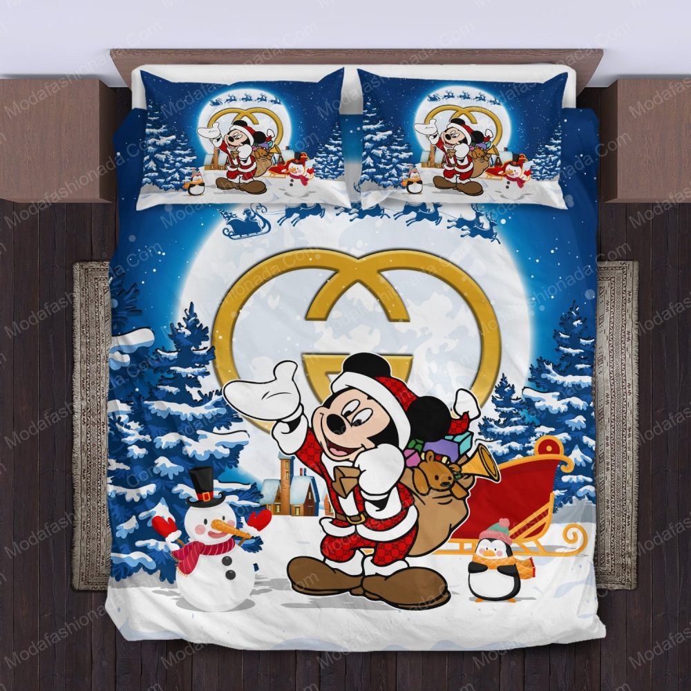 Festive Cartoon Christmas Bedding Set - Holiday Comforter &amp; Pillowcases