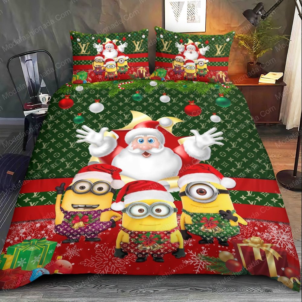 Festive Minion Christmas Bedding Set – Cozy Holiday Comfort For Kids &amp; Adults!