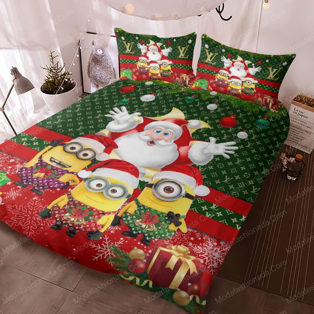 Minions Santa Claus Louis Vuitton Bedding Sets