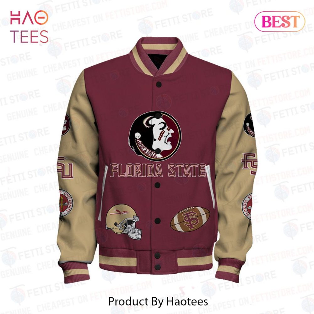 Florida State Varsity Jacket - Fear The Spear Design, Premium Quality