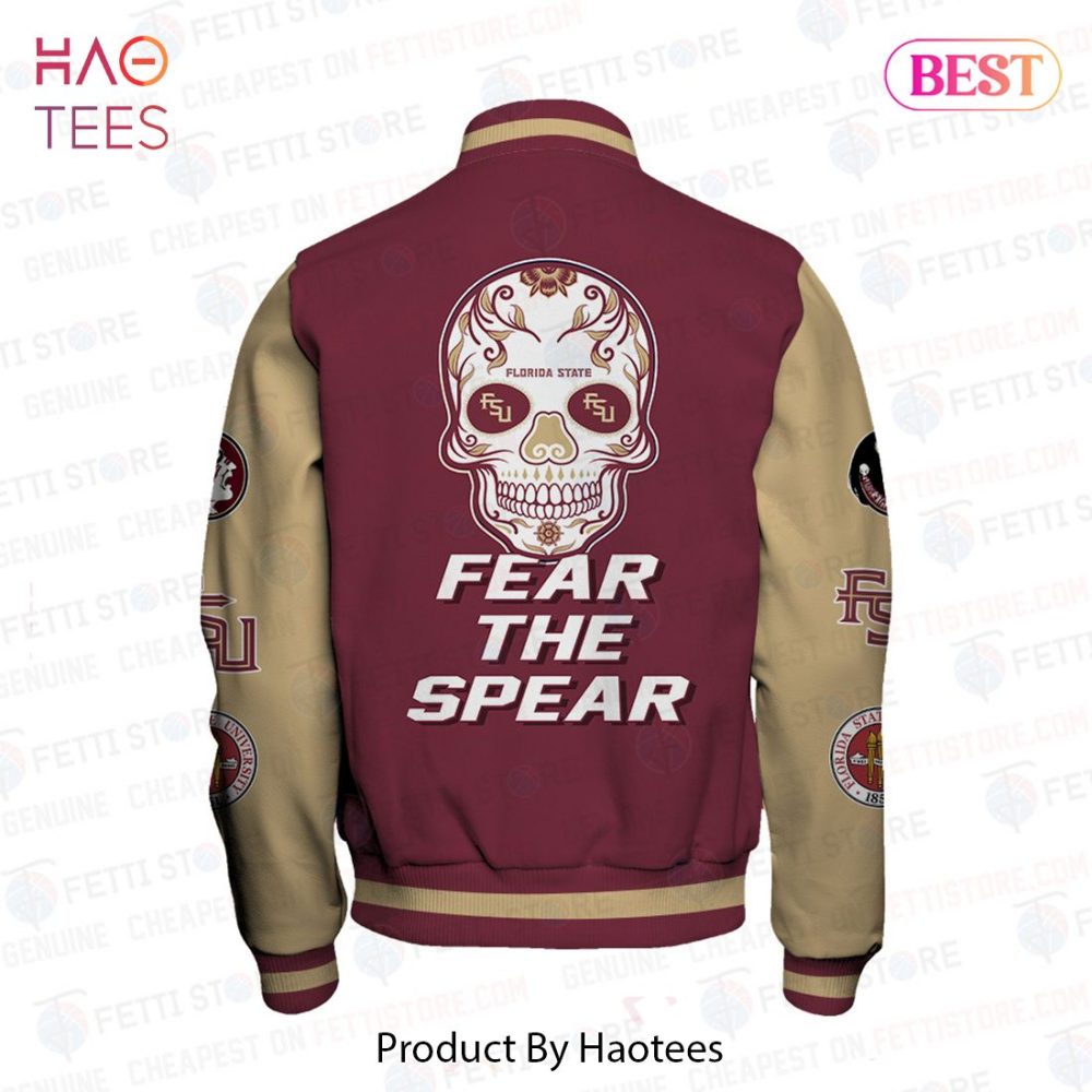 Florida State Varsity Jacket - Fear The Spear Design, Perfect For Fans!