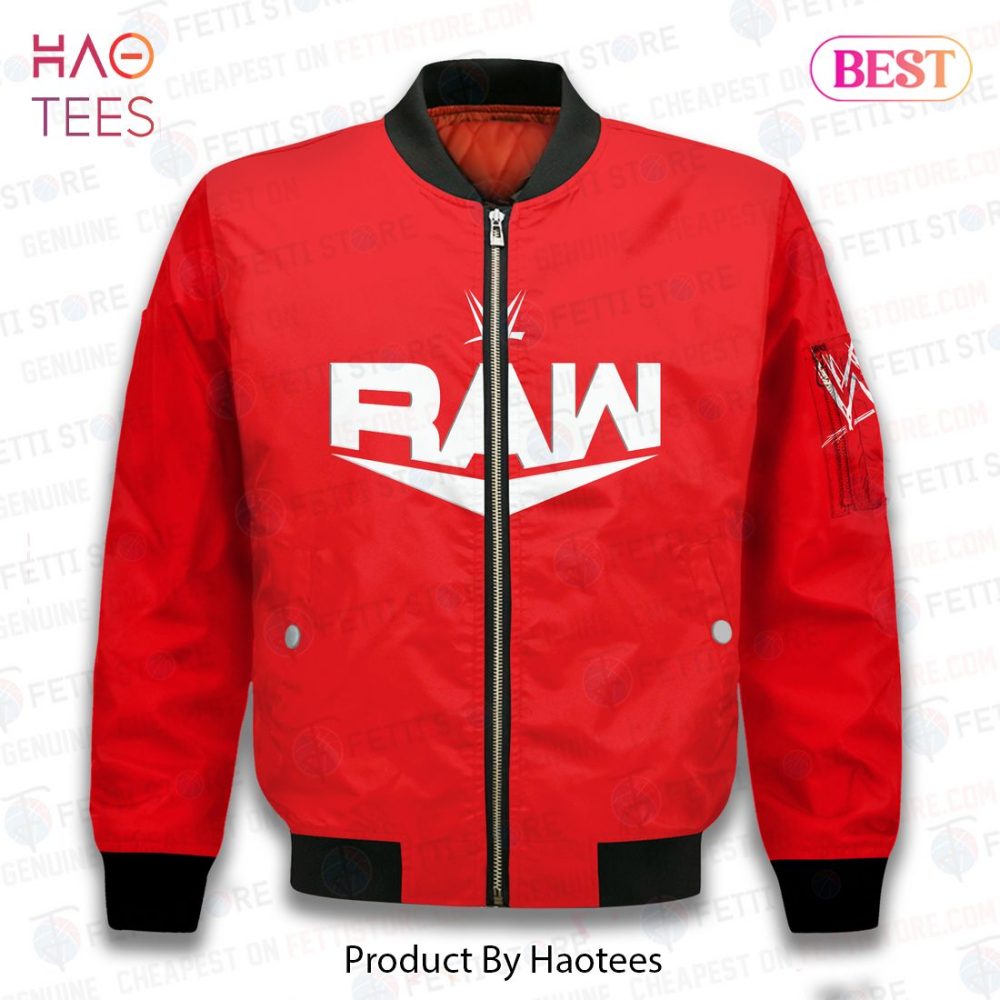 New Wwe Professional Wrestling Raw Red Cool 3D Bomber Jacket