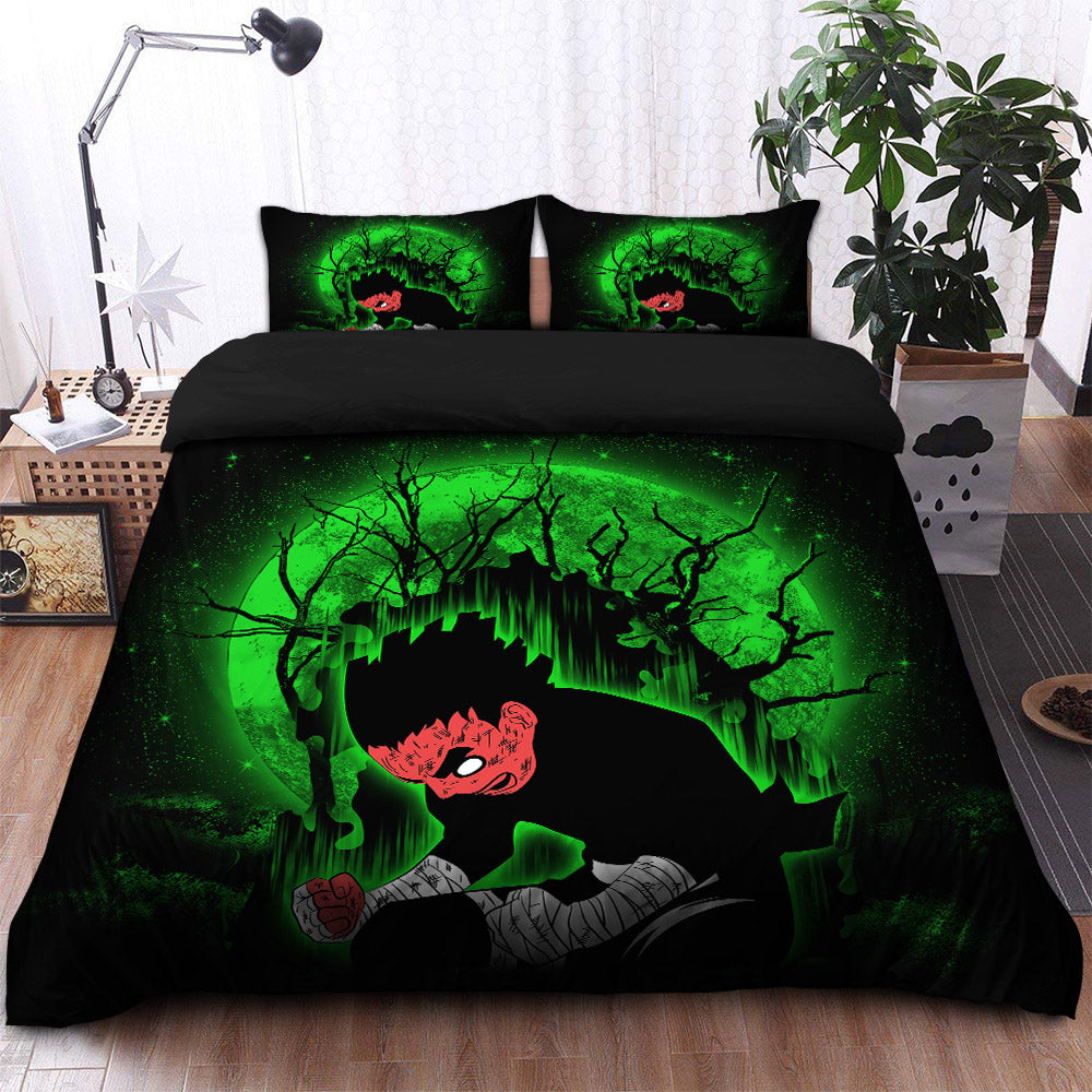 Rock Lee Power Up Moonlight Bedding Set Duvet Cover And 2 Pillowcases