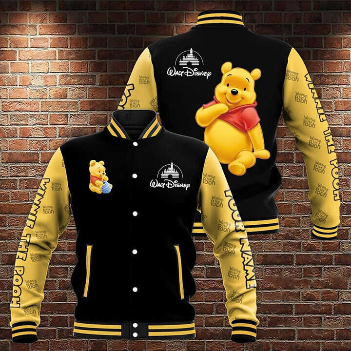 Love Pooh Bear Father'S Day Mother'S Day Cartoon Movie Baseball Jacket