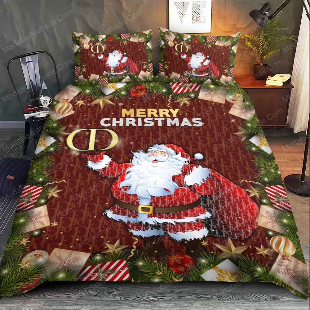 Festive Santa Christmas Bedding Set - Cozy Holiday Duvet Cover &amp; Pillowcases