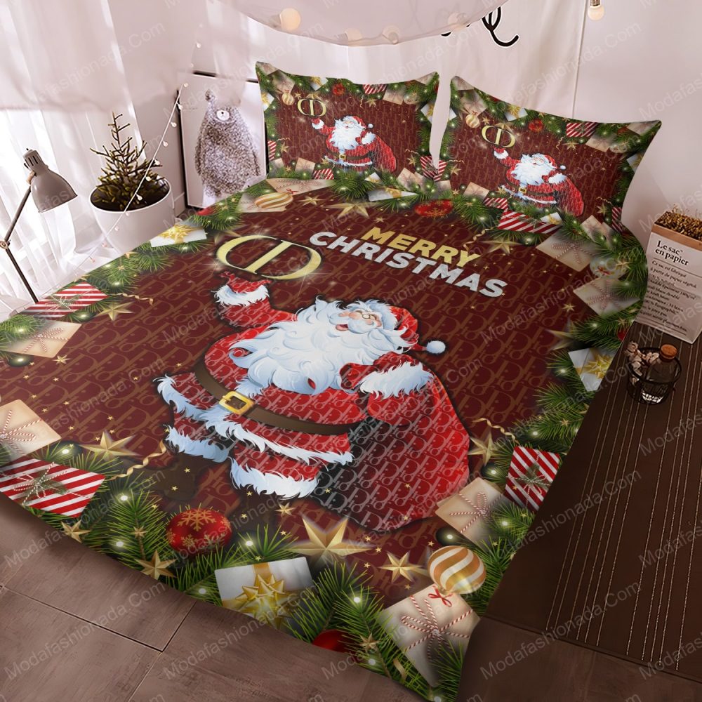 Festive Santa Christmas Bedding Set - Cozy Holiday Duvet Cover &amp; Pillowcases