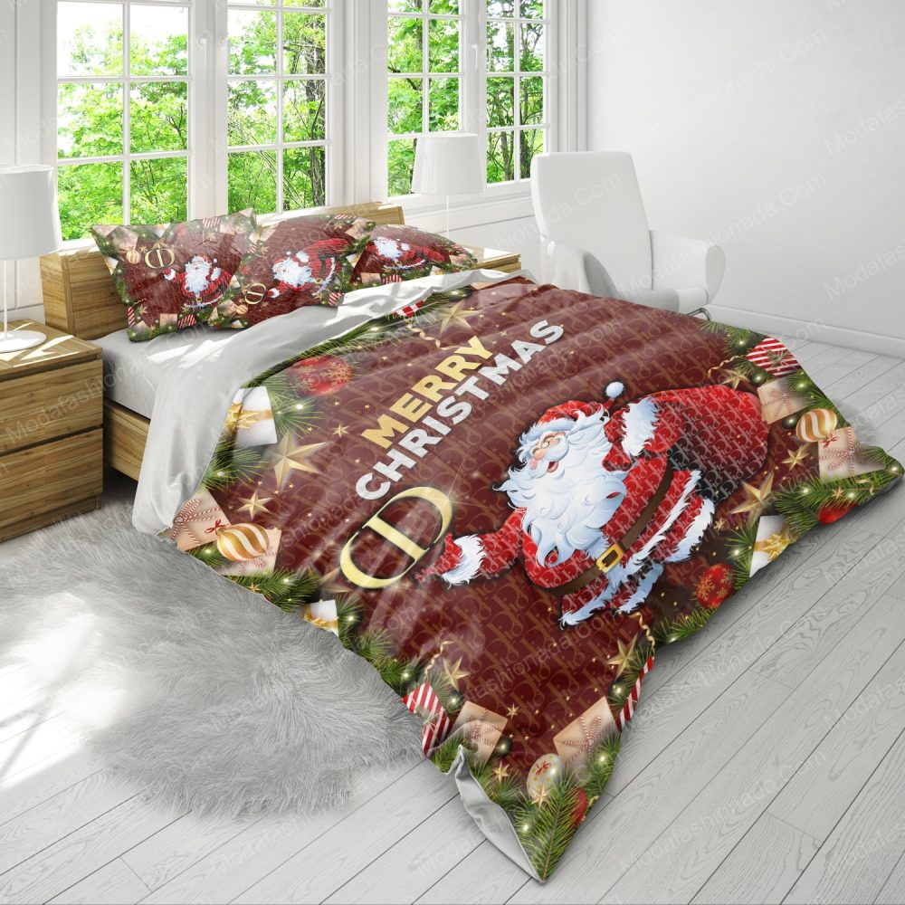 Festive Santa Christmas Bedding Set - Cozy Holiday Duvet Cover &amp; Pillowcases