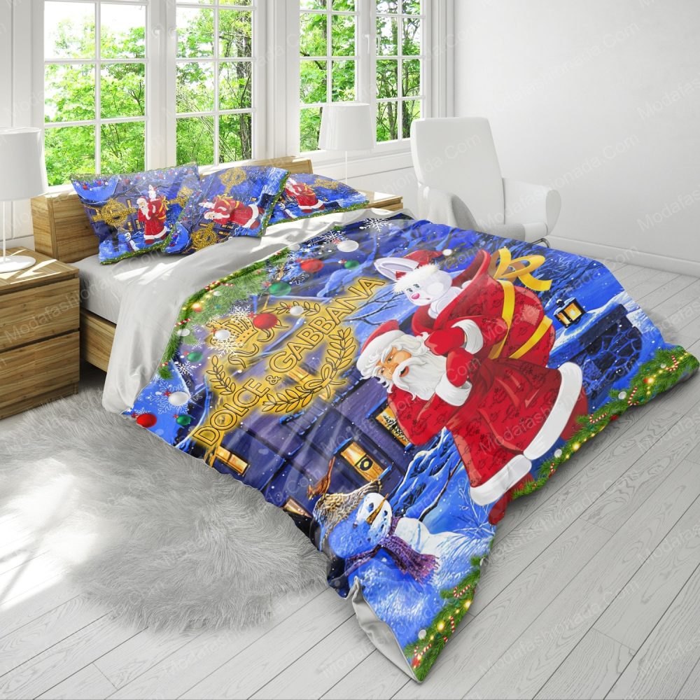 Santa Claus Dolce &amp;Amp; Gabbana Merry Christmas Bedding Sets