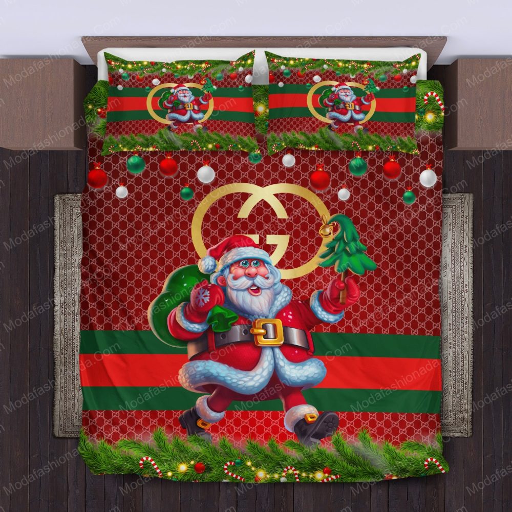 Festive Santa Bedding Set - Luxury Christmas Duvet Cover &amp; Pillowcases - Cozy Holiday Decor