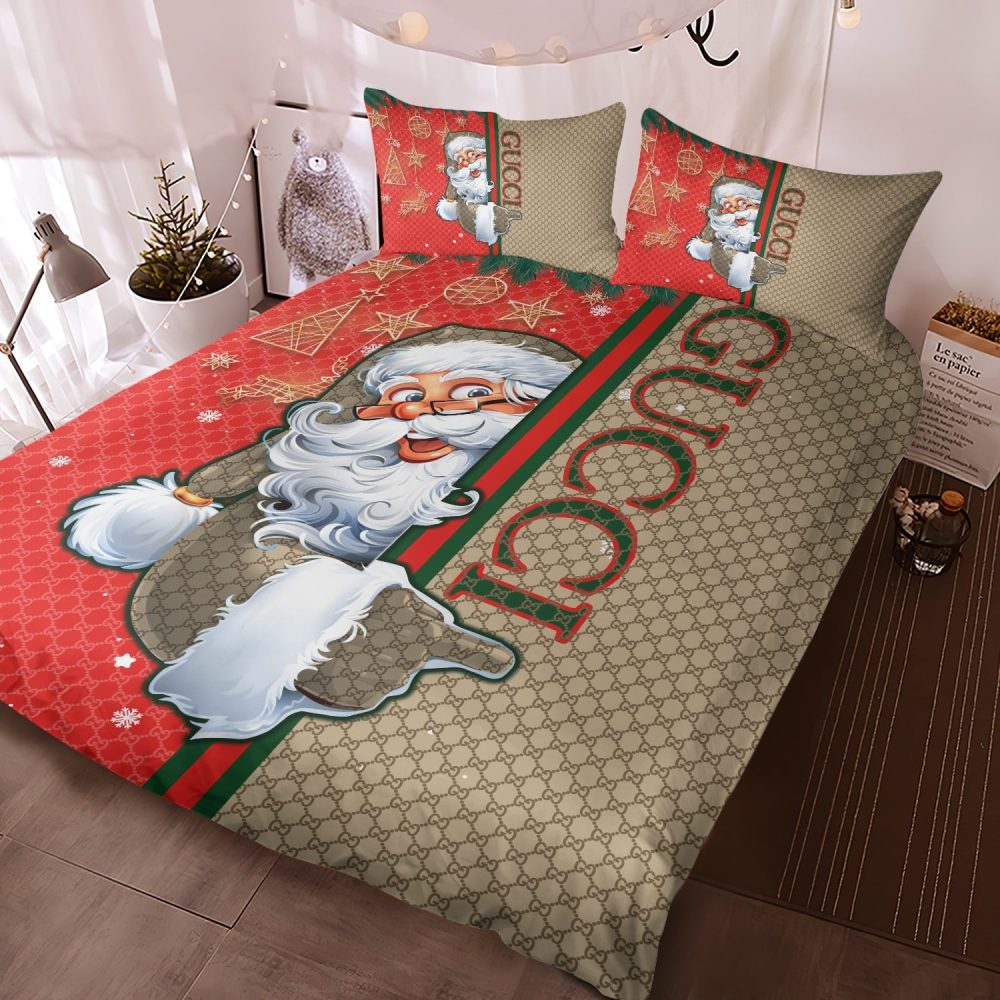 Santa Claus Gucci Pattern Bedding Sets