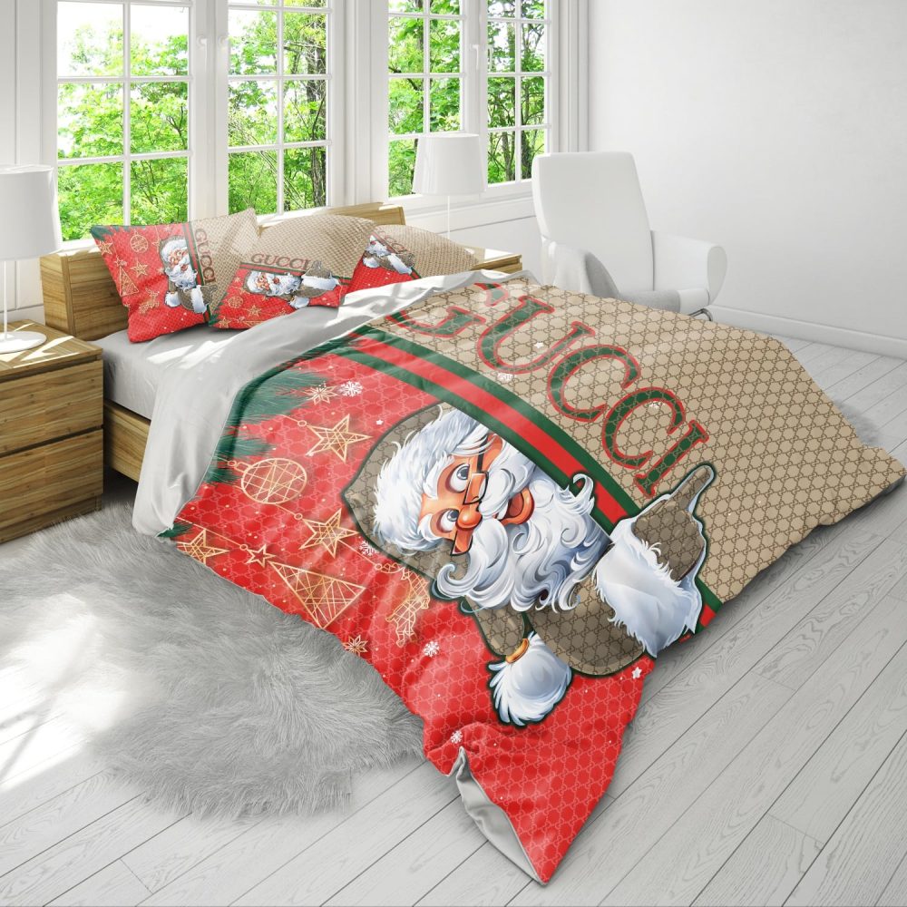 Santa Claus Gucci Pattern Bedding Sets