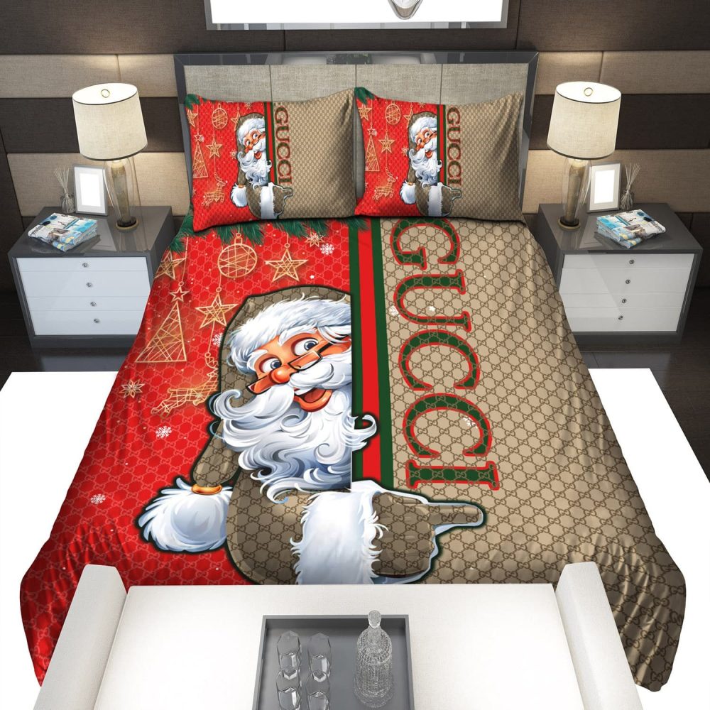 Santa Claus Gucci Pattern Bedding Sets