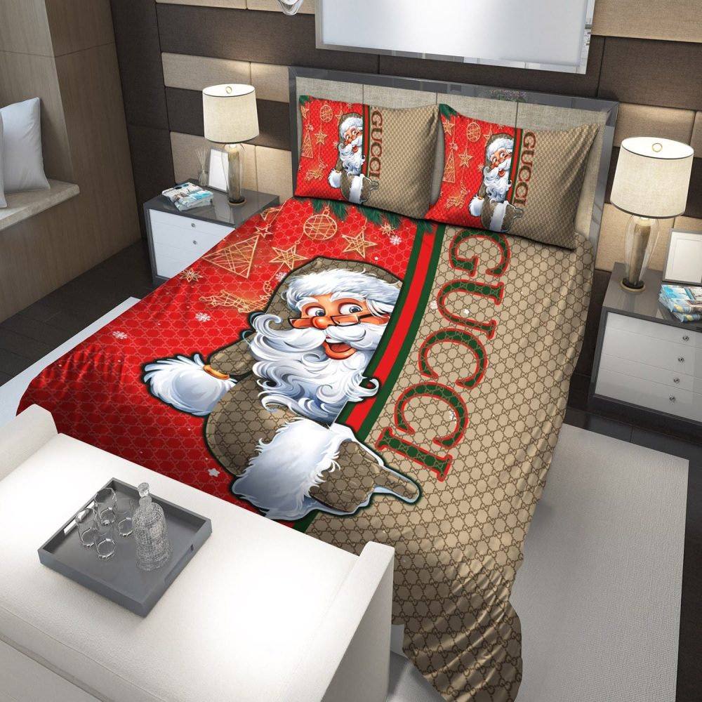 Santa Claus Gucci Pattern Bedding Sets