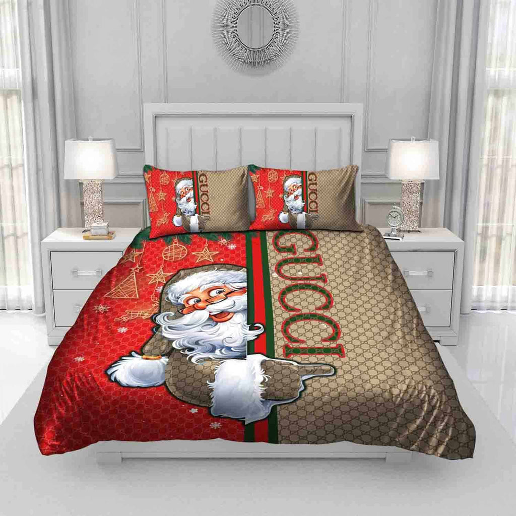 Santa Claus Gucci Pattern Bedding Sets