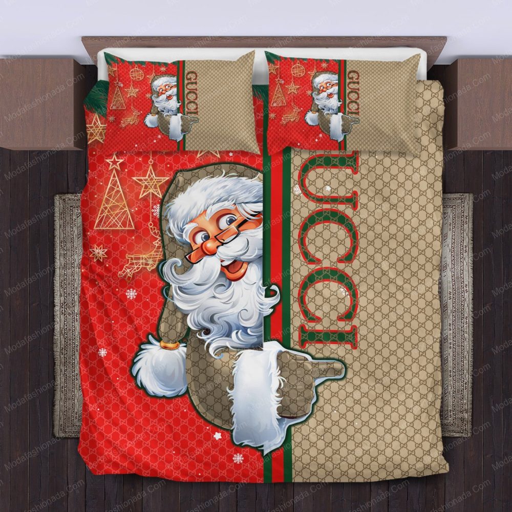 Santa Claus Gucci Pattern Bedding Sets