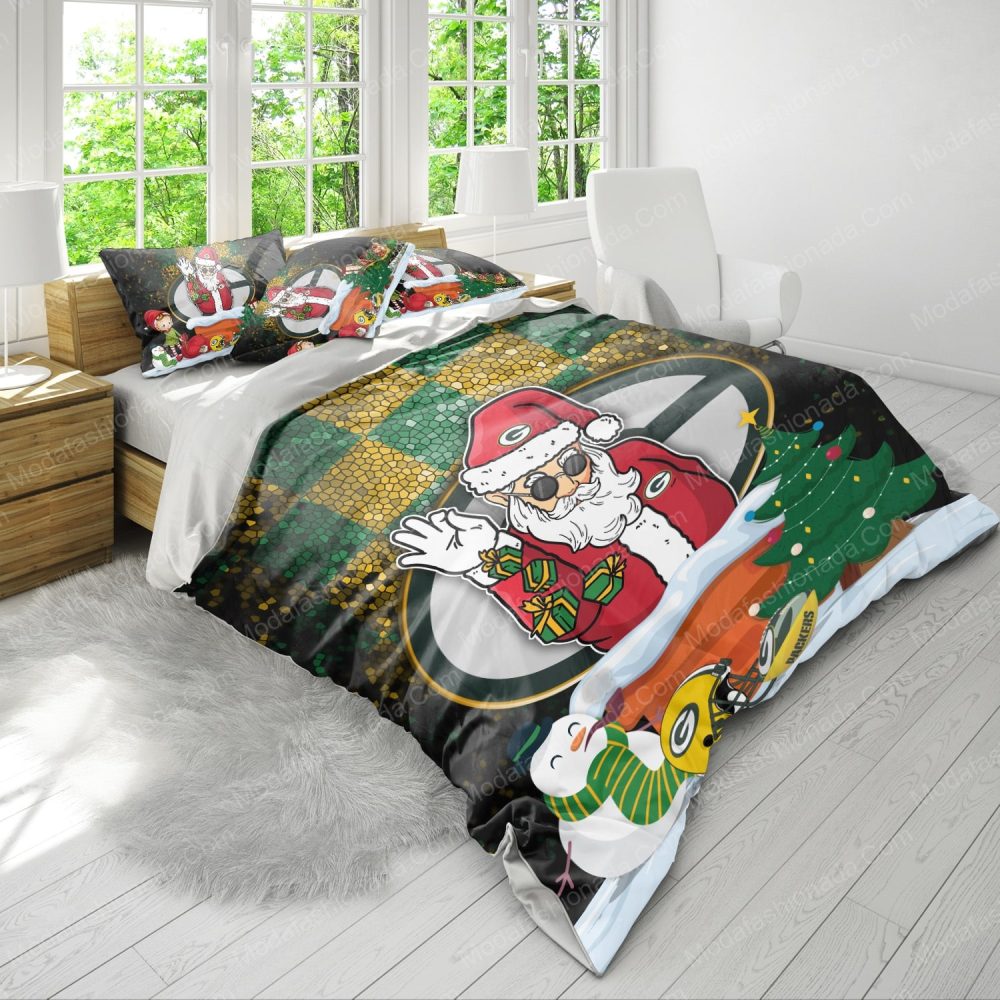 Festive Santa Football Bedding Set - Cozy Christmas Gift For Fans
