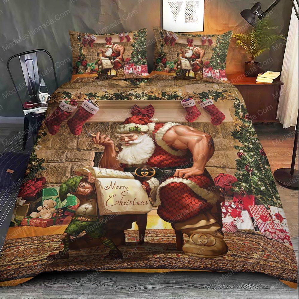 Festive Santa Christmas Bedding Set - Cozy Holiday Comfort For Your Bedroom