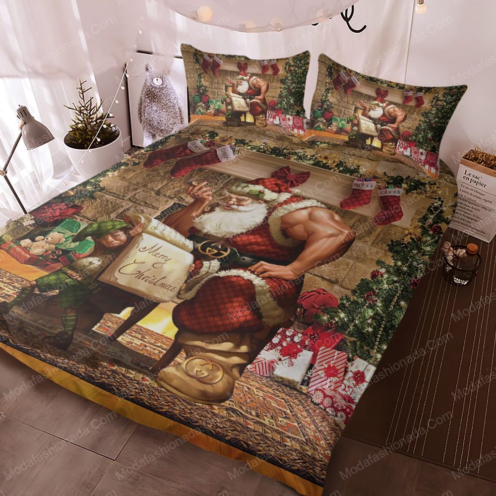 Festive Santa Christmas Bedding Set - Cozy Holiday Comfort For Your Bedroom