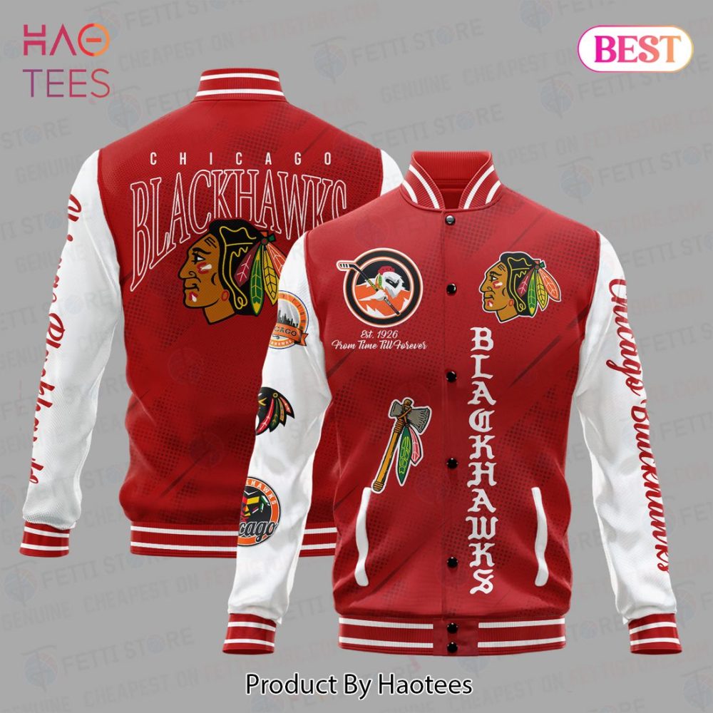 Vintage Chicago Blackhawks Varsity Jacket - Retro Style &amp; Premium Quality