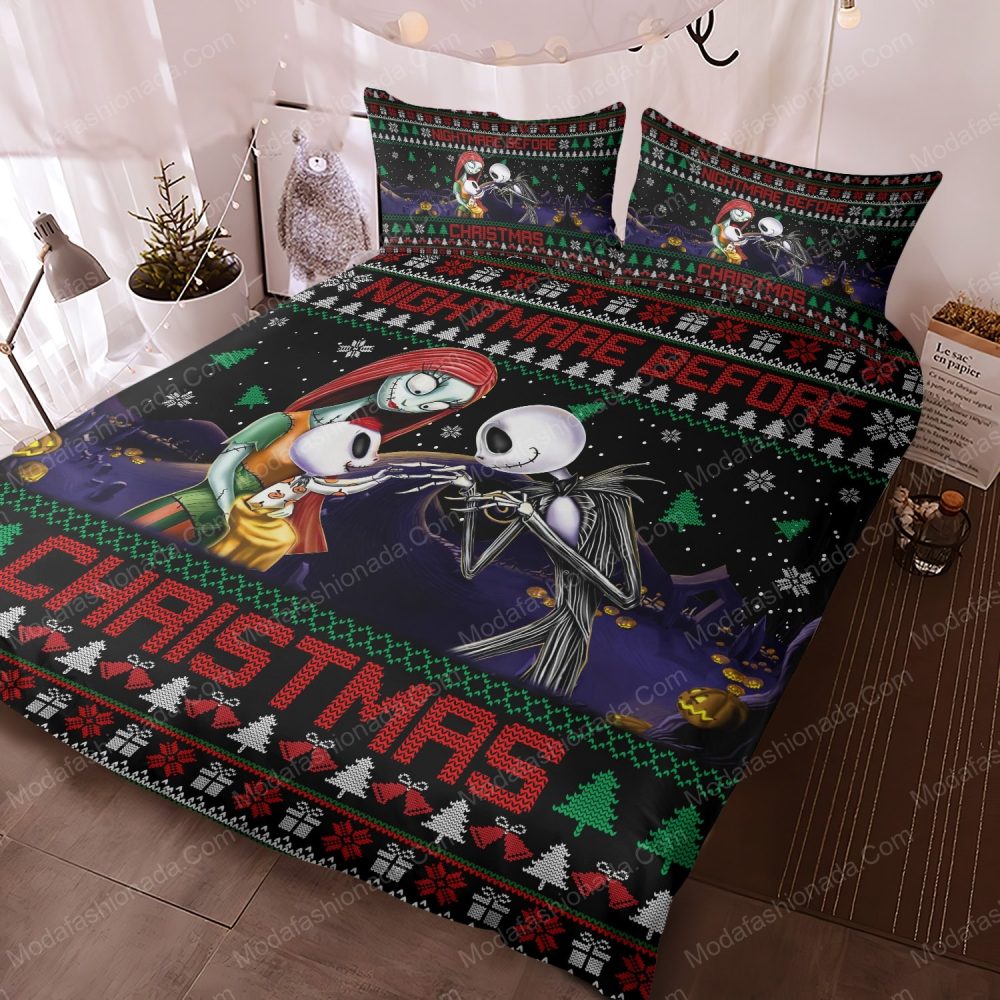 Cozy Christmas Bedding Set - Nightmare Before Christmas Design For Holiday Cheer