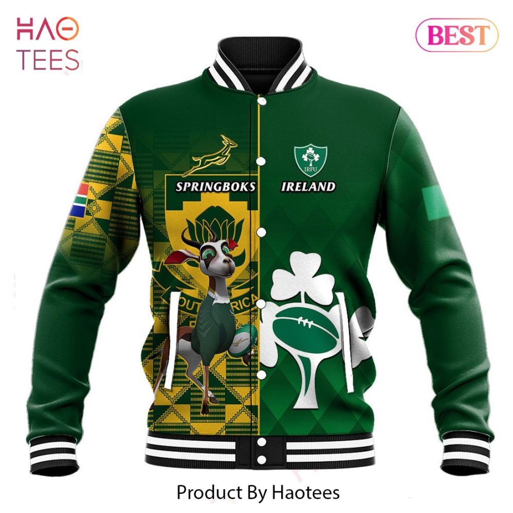 Ireland Vs South Africa Rugby Bomber Jacket - Unique Design By Haotees