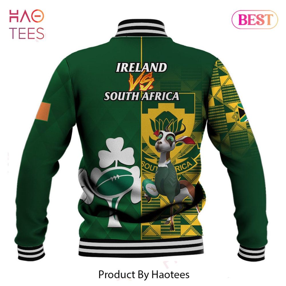 Ireland Vs South Africa Rugby Jacket - Unique Green Varsity Style By Haotees