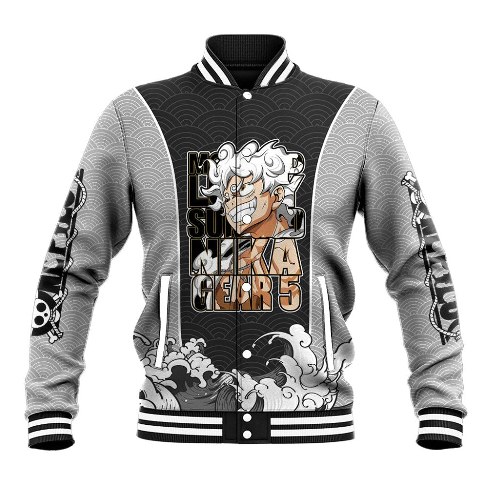 Monkey D Luffy Nika Gear 5 - One Piece Baseball Jacket Japan Anime Style Ts04