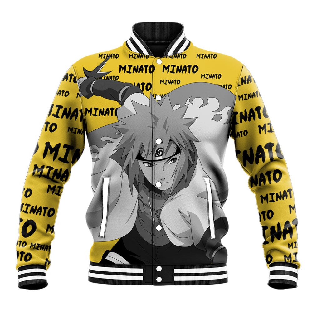 Minato Namikaze - Anime Style Manga Baseball Jacket Ts04