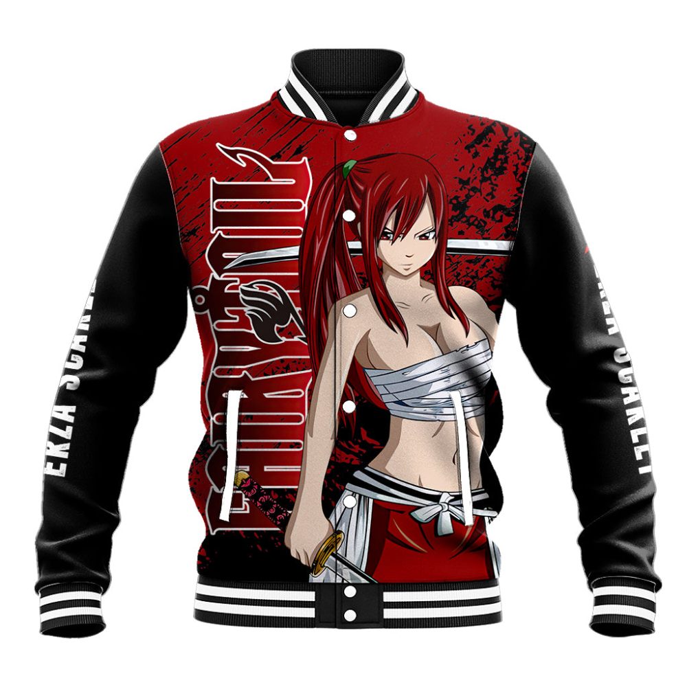 Erza Scarlet Baseball Jacket Fairy Tail Ts04