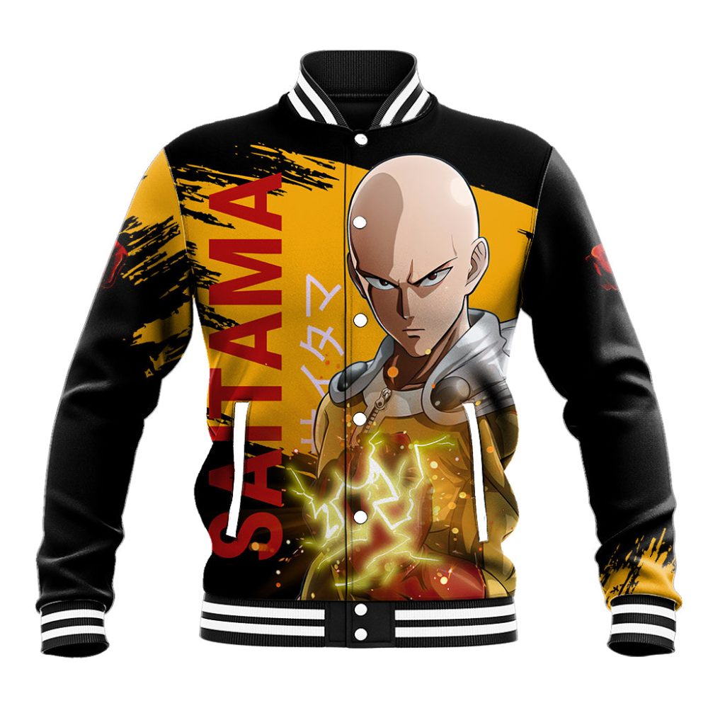 Saitama Baseball Jacket Funny And Cool One Punch Man Anime Ts04