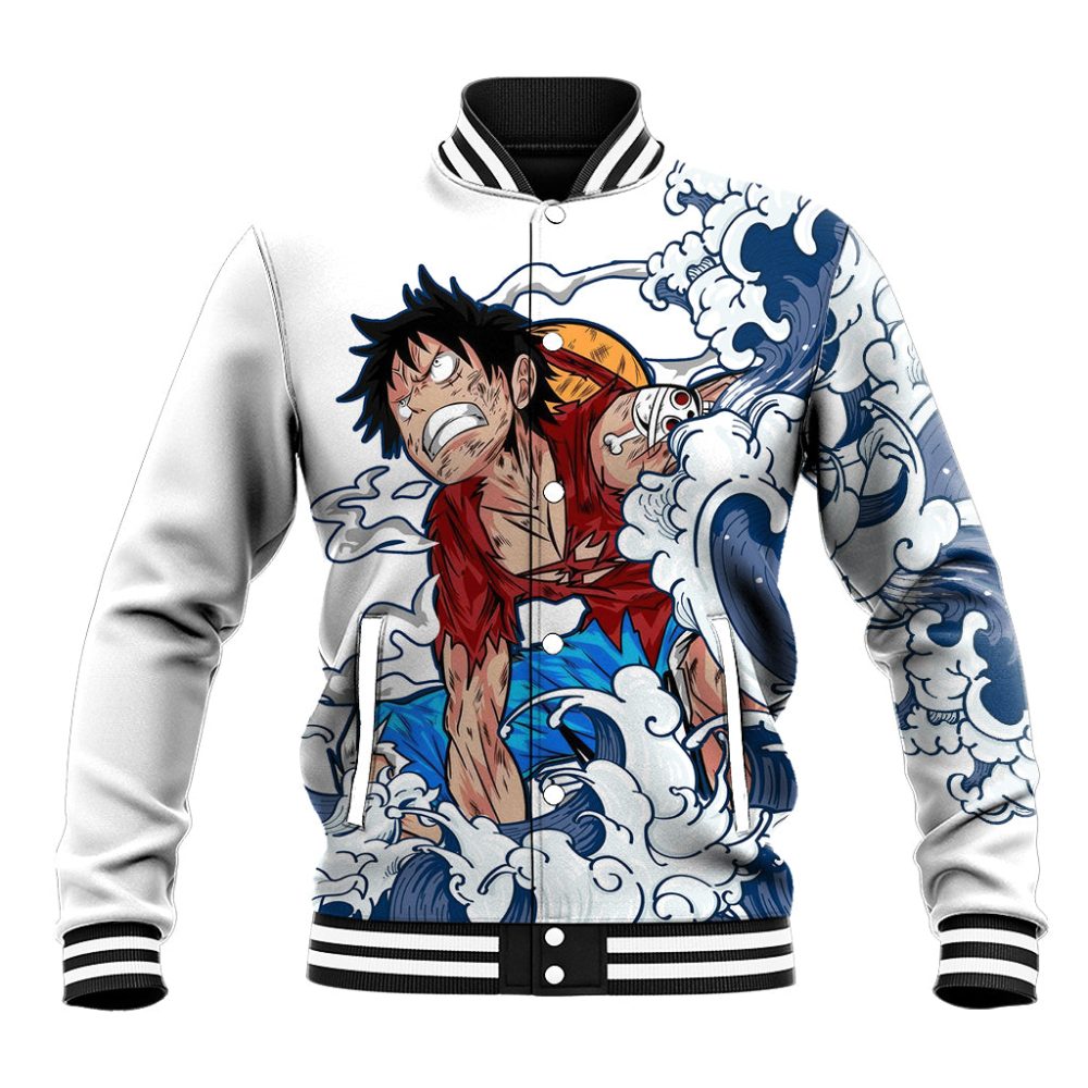 Luffy - One Piece Baseball Jacket Anime Mix Japan Pattern Style Ts04