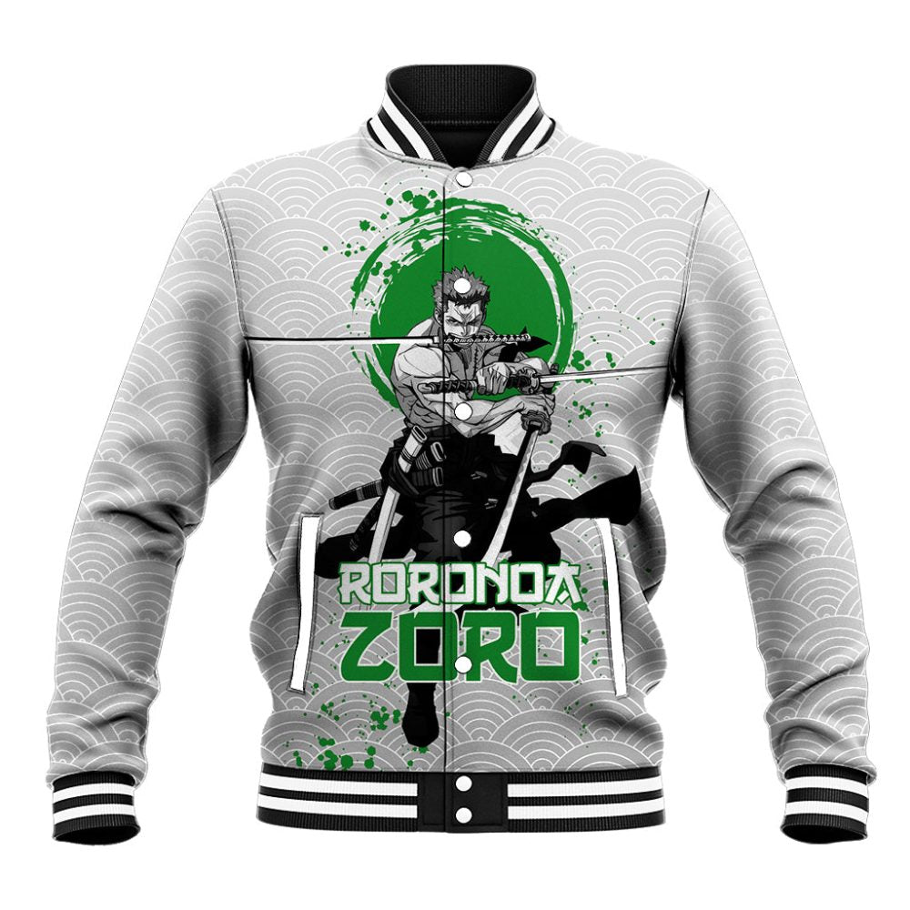 Roronoa Zoro - One Piece Baseball Jacket Anime Mix Japan Pattern Style Ts04