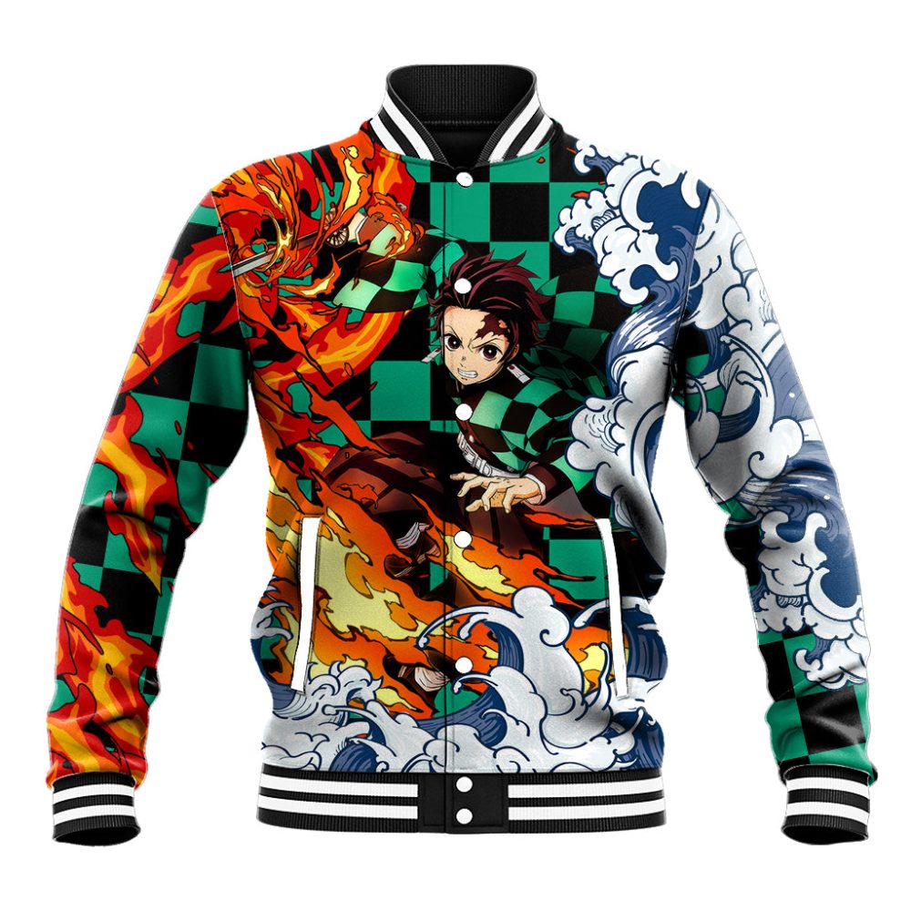 Tanjiro - Demon Slayer Baseball Jacket Anime Mix Japan Pattern Style Ts04
