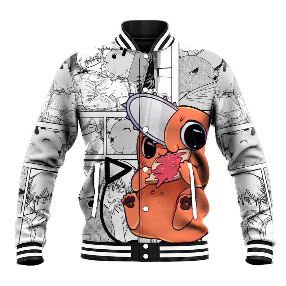 Pochita Baseball Jacket Mixed Manga Ts04