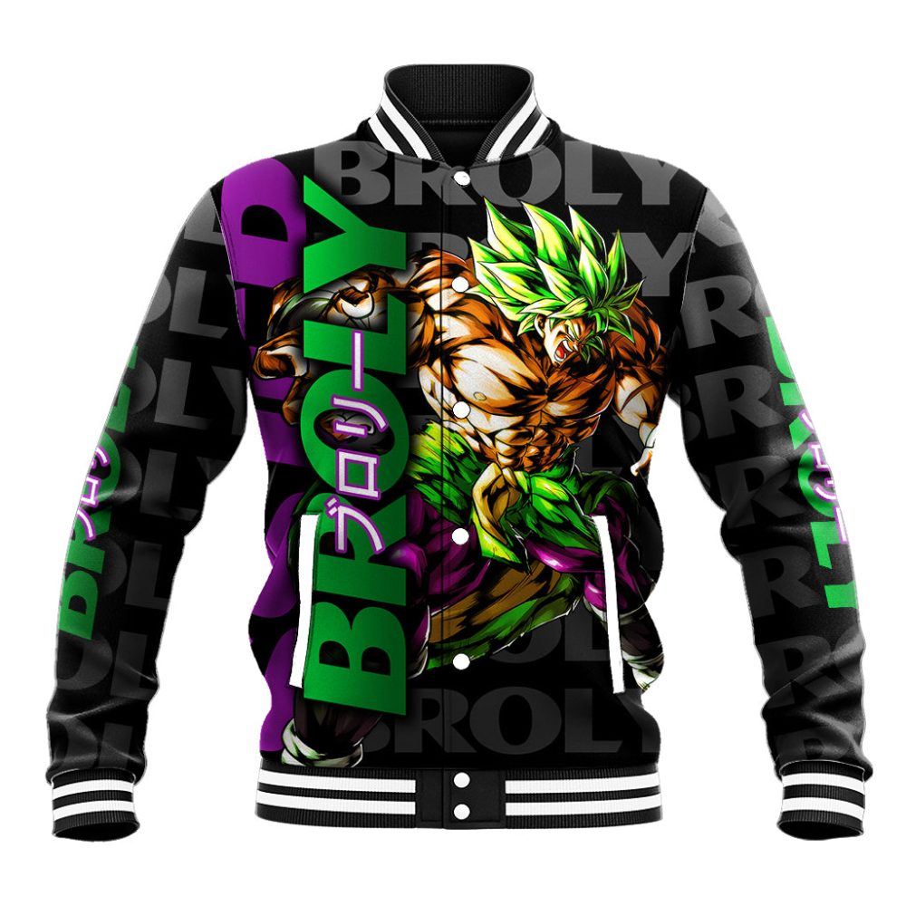 Super Saijan Broly - Dragon Ball Baseball Jacket Anime Mix Pattern Style Ts04