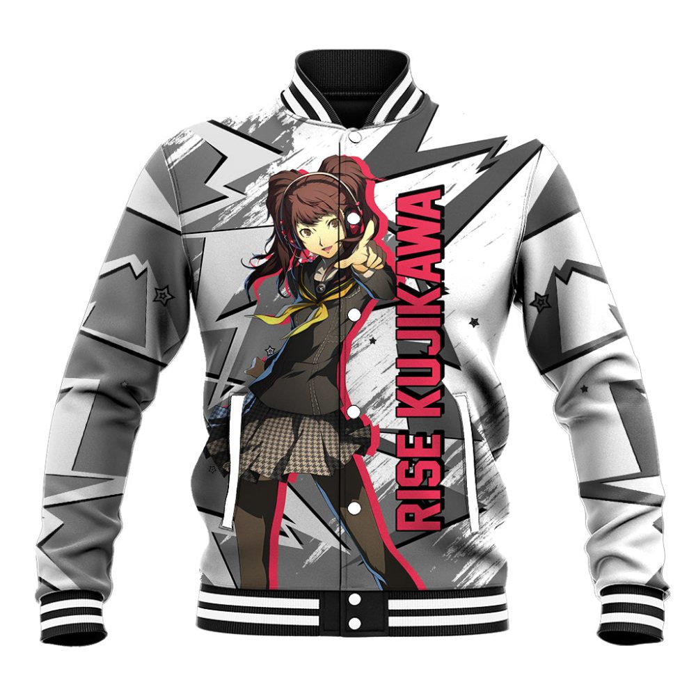 Rise Kujikawa Persona Baseball Jacket Anime Mix Polygon Cyber Style Ts04